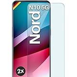 moex Panzer Schutz Glas für OnePlus Nord N10 5G Schutzfolie robust und kratzfest, bruchsichere Panzerfolie Displayschutz, HD Klar Glass Screen Protector, 2x Stück